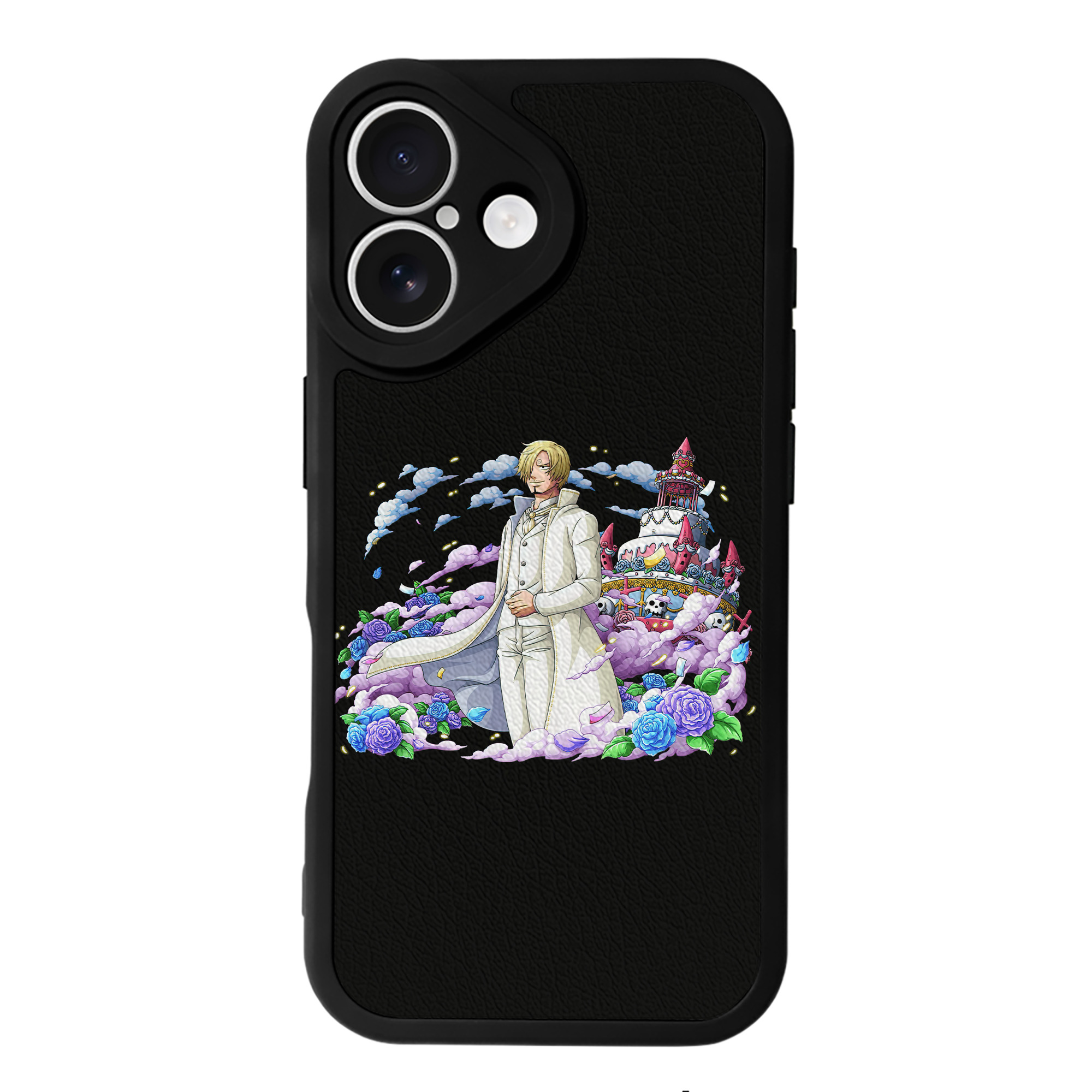 （画像用） ワンピース サンジ ONE PIECE Sanji 【iPhone 16シリーズ対応】シリコンスマホケース（レザー調） 材質：シリコン